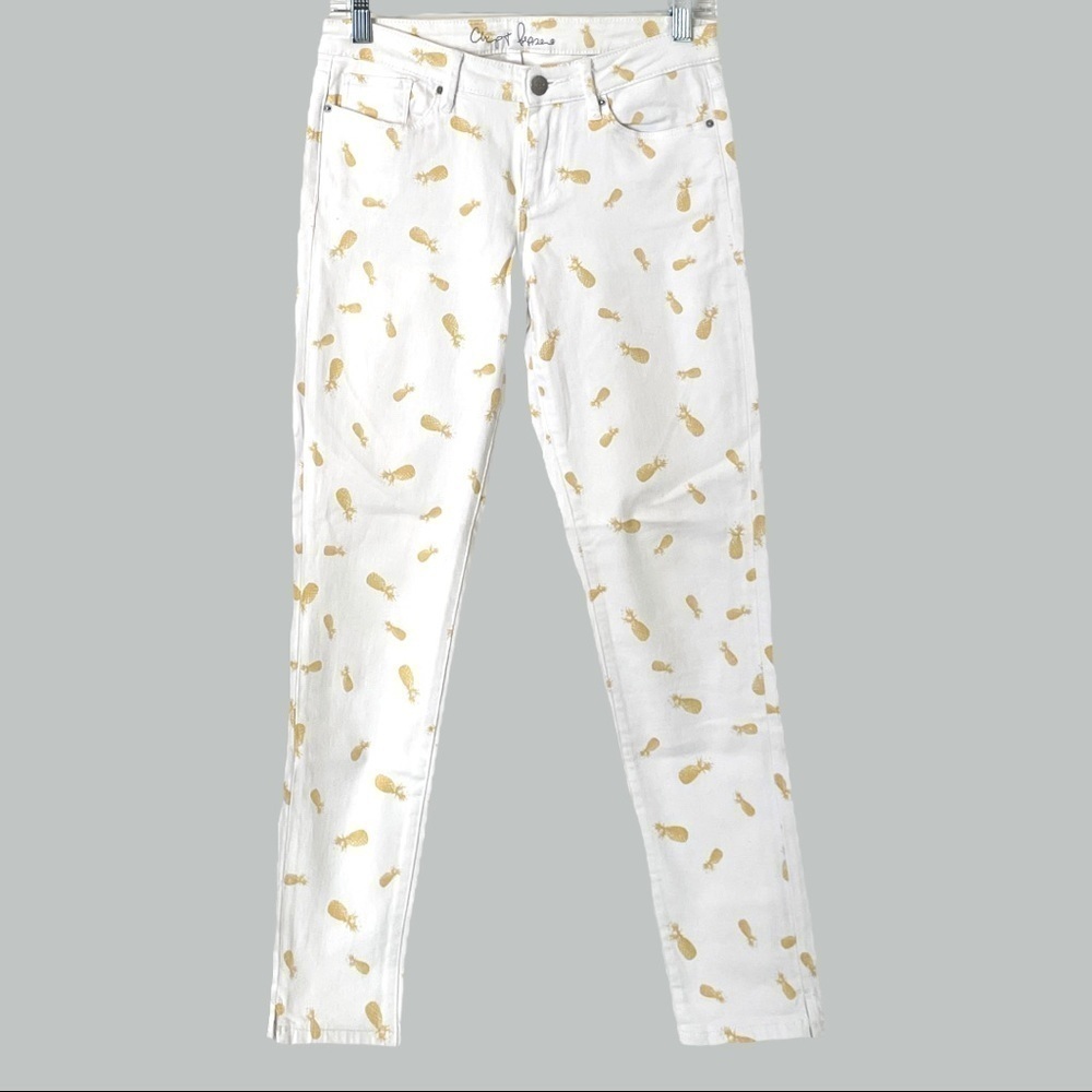Chip & Pepper California Pineapple Syd White Skinny Jeans Size 27
